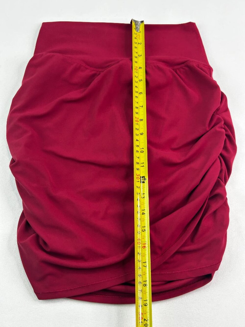 Athleta Transcend Ruched Skort Size S Small Berry Burgundy Pockets Summer SU23 - Picture 10 of 14